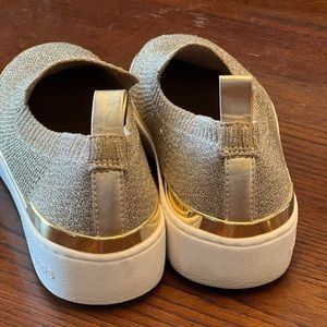 Michael Kors gold/tan loafers
